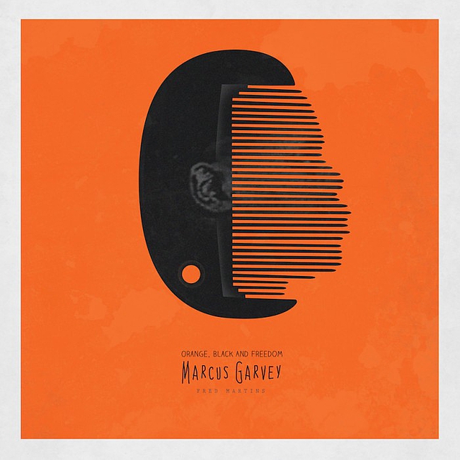 artiste nig&eacute;rian Fred Martins utilise le symbole de l'Afro Peigne pour c&eacute;l&eacute;brer les activistes africains importants, qui ont &eacute;t&eacute; emprisonn&eacute;s lutte pour la libert&eacute; et l'&eacute;quit&eacute;.