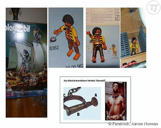 Aimee Norman se réjouissait à l&#039;idée d&#039;offrir ce bateau pirate à son neveu. C&#039;était sans compter sur la présence d&#039;un personnage de couleur grimé en esclave...