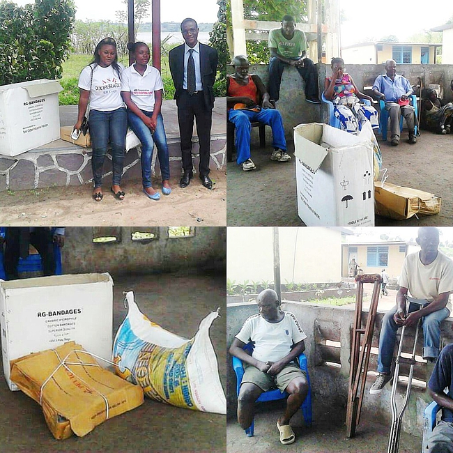 Quelques membres de l'ASB Coop&eacute;ration &agrave; l'h&ocirc;pital de la Rive de Kinshasa. Ph.DBB