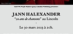 Le chanteur poète franco-gabonais Jann Halexander fête 20 ans de chansons au Lincoln !